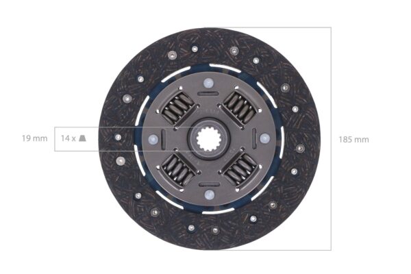Kit de embrague Iseki TU1400, TU1500, TU1600 14 splines - Imagen 5