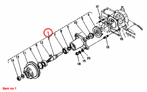 Bomba de agua Kubota (oud type) KH-, L-, M-Types, Universal Marine M-20, M-30, M-40, - Imagen 4