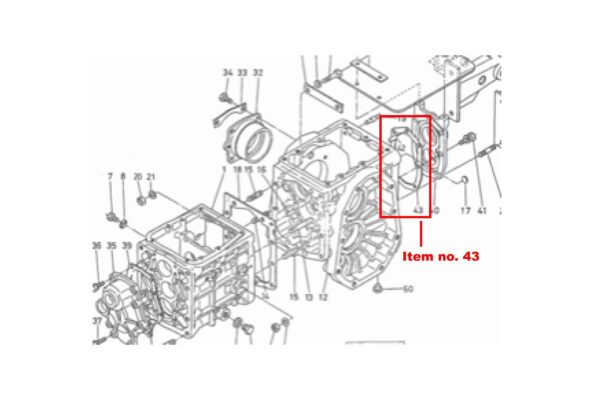 Junta eje pto tapa Kubota Aste, B-serie, Hinomoto, CX, CTX-serie - Imagen 2