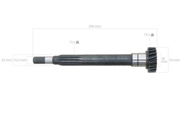Eje de l cambio Iseki TA207, TA210, TA215, TA227, TA230, TA235, TA247, TA250 - Imagen 2