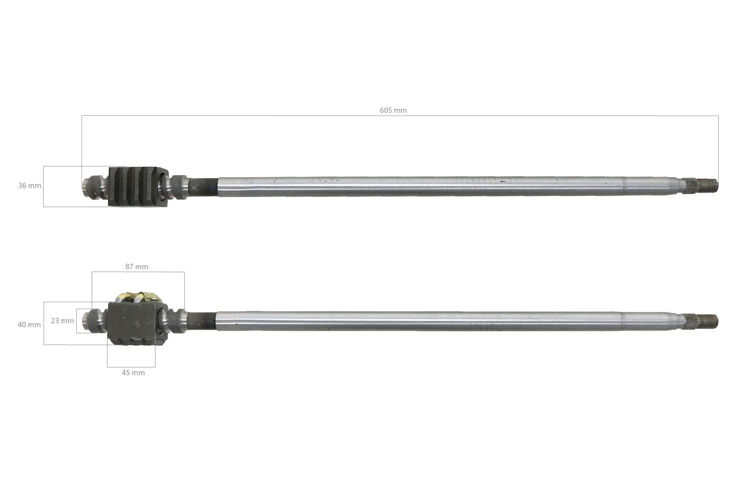 Eje de direccion Yanmar YM195, YM240, YM1500, YM1600, YM1700, YM1900, YM2000,
