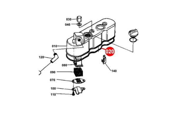 Junta de tapa de válvula Kubota D650, D750, D850, D950, - Imagen 2