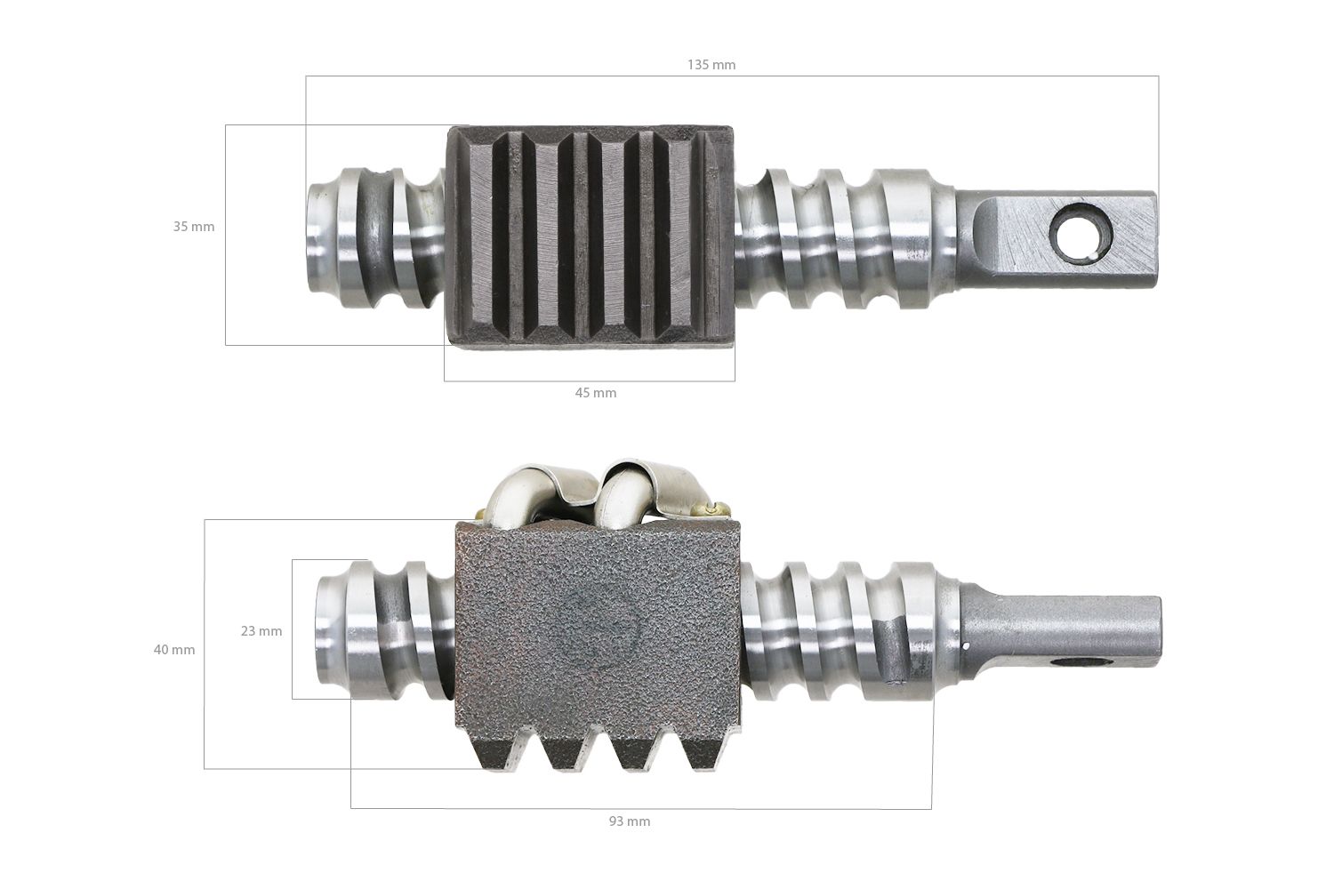 Eje de direccion corto Kubota L1802, L2002, L2202, L2402, L2602, L2802, L3202,L3602, L4202