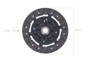 Placa de embrague Yanmar YM1500, YM1500D, YM1600, YM1700, YM1900, YM195, YM2000, YM240 / John Deere 650, 750