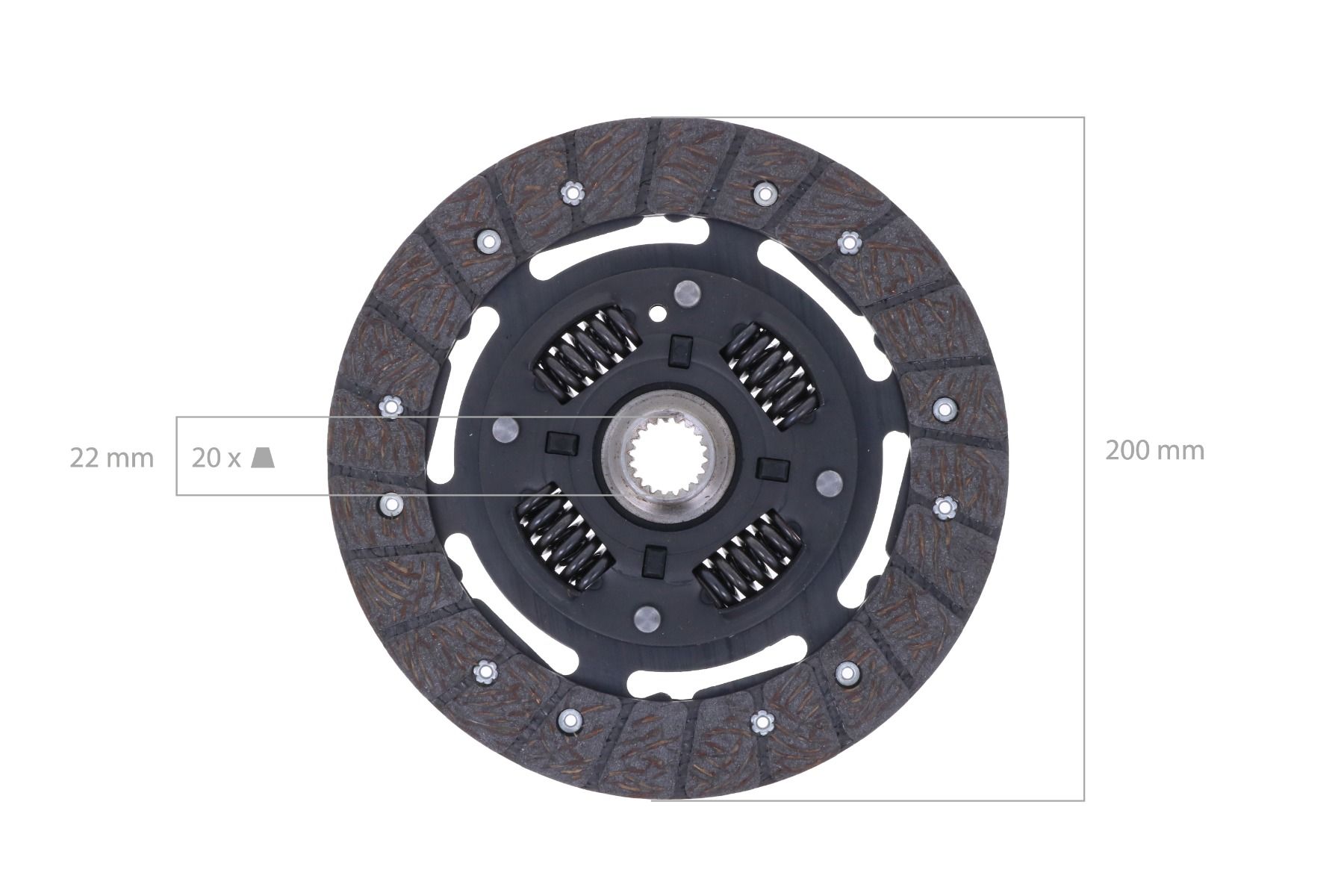 Placa de embrague Yanmar YM1500, YM1500D, YM1600, YM1700, YM1900, YM195, YM2000, YM240 / John Deere 650, 750
