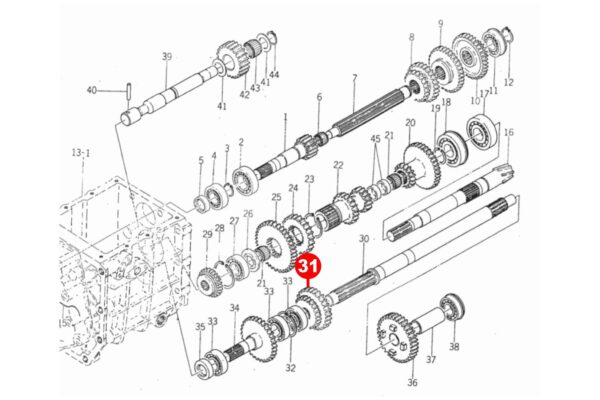 Pinon Iseki 23TX28T 13 splines - Imagen 6