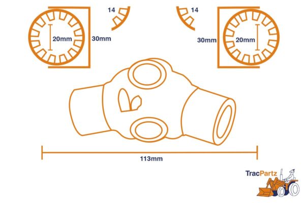 Cardan Kubota B-Serie, B1-14, B1-15, B1-16, B1-17 - Imagen 2