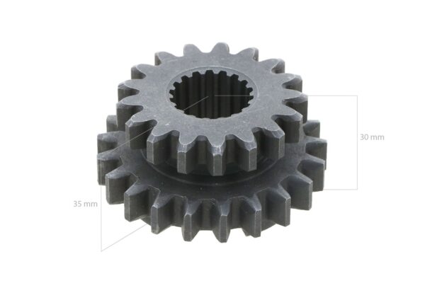Pinon Iseki 17TX21T 18 splines Iseki TX-Types, Bolens G-, H-Types, Massey Ferguson 1120, White FB16 - Imagen 2