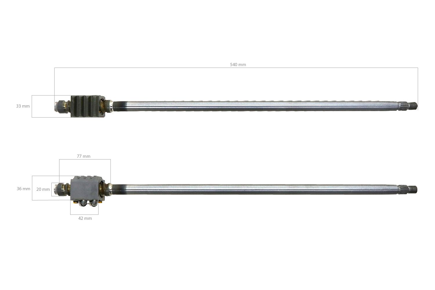 Eje de direccion Kubota B5200, B6200, B7200
