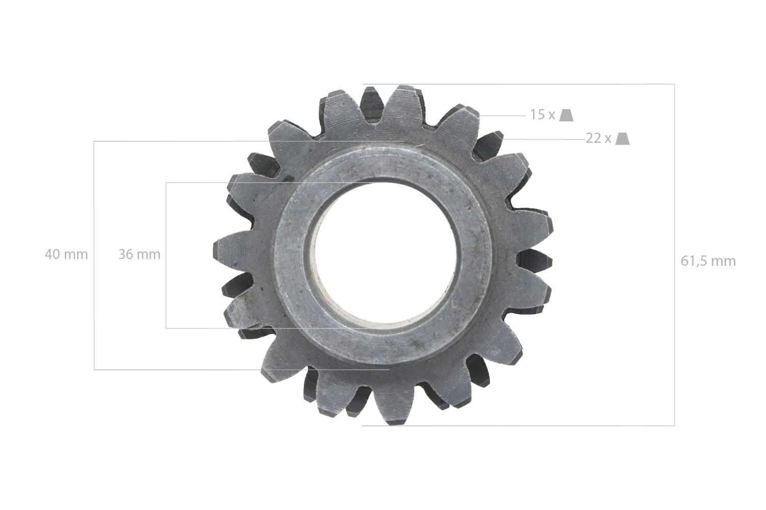 Pinon 22DX15D Kubota B40, B1200, B1400, B1402