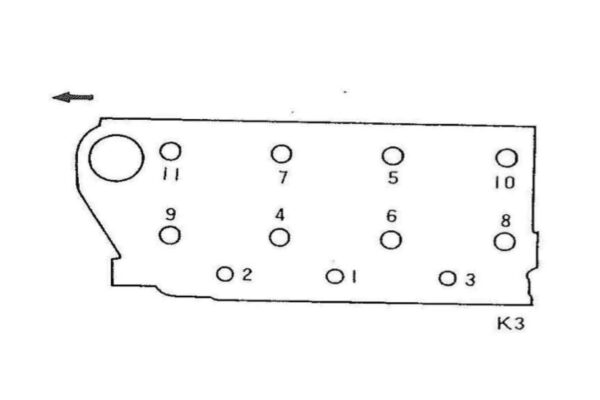 Junta de culata Mitsubishi K3G, MT205, MM30, MM30B, MM35, MM35B - Imagen 2