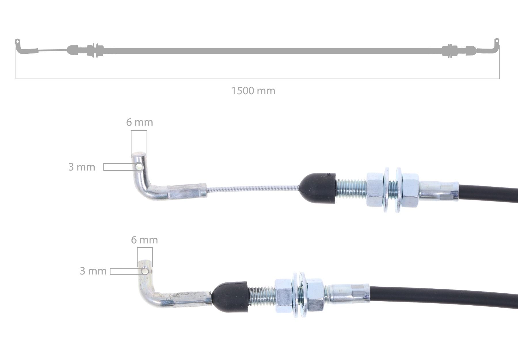 Cable de acelerador Iseki, Sial 3, 5, TF3, TF5, TF317, TF321, TF325, 3130, 3125