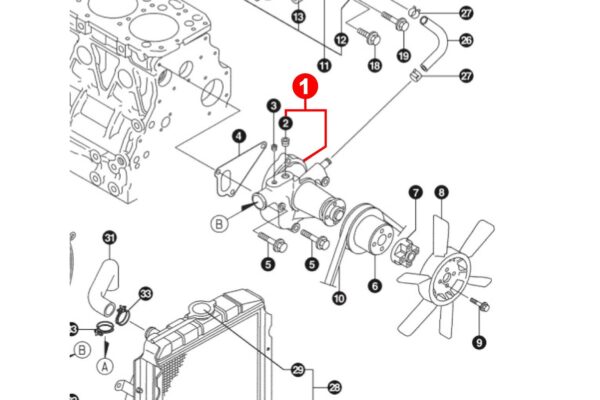 Bomba de Agua Yanmar 3TN78/82/84, 3TNE84/88, 3TNV84/88, 4TN82/84, 4TNE84/88, 4TNV84/88, Komatsu, John Deere etc., - Imagen 4