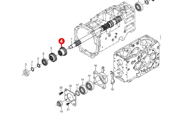 Pinon 17T X 22 estrías Kubota tipo L, Kioti / Daedong L2203, LK2554, - Imagen 6