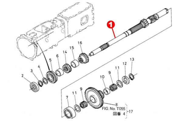 Caja de cambios del eje principal Kubota L1-Types, L2250, L2550, L2850, - Imagen 5