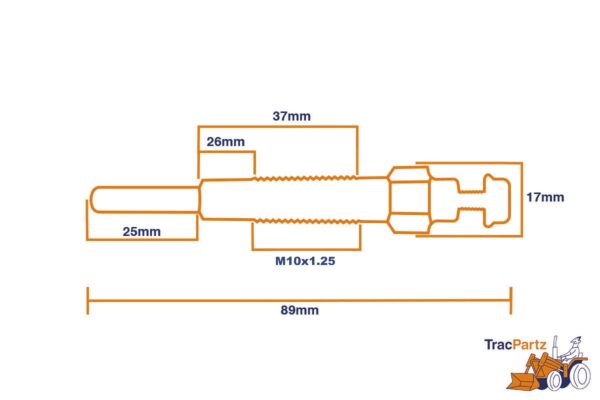 Bujia de precalentamiento Isuzu C240, 4FA1, 4FB1, 4FC1, Iseki TA, TE, TL tipos, Airman, Komatsu, etc. - Imagen 2