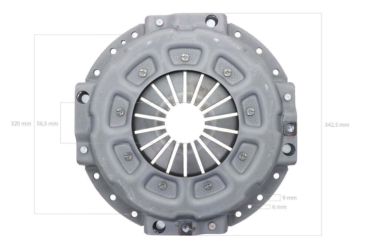 Placa de presión Kubota L3750, L4150, L4850 MF 1547, 1552, 1553, 1648, 1652, 1655