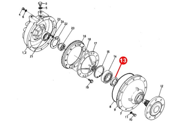 Sello de eje pasante 4WD Kubota M-, ME-, RW-Types - Imagen 5
