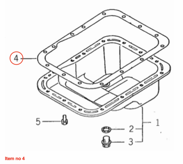 Junta cárter Mitsubishi K3, MVS3L, MVS3L2, S3L, S3L2, Captain Startrac, Etc., - Imagen 2
