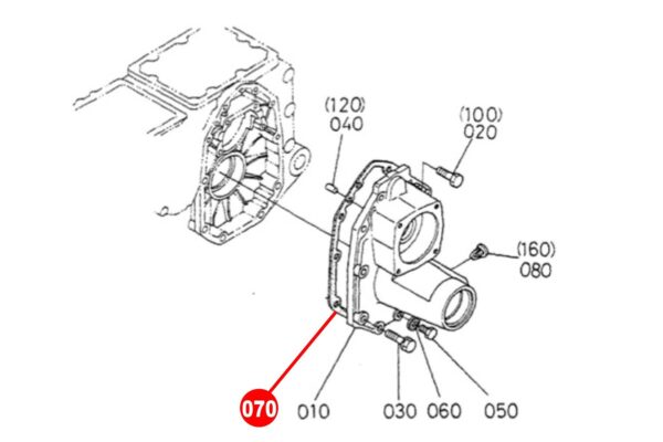 Kubota Junta disco final Kubota B1-, B-, F-Types, Zen Noh ZB-Types - Imagen 2