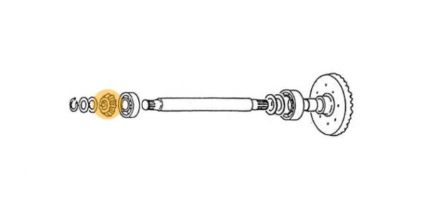 Pinon puento delantero 4WD Yanmar YM1500 - Imagen 3