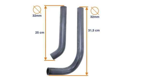 Conjunto manguito de radiador Kubota B1-14, B1-15, B1-16, B1-17 - Imagen 2