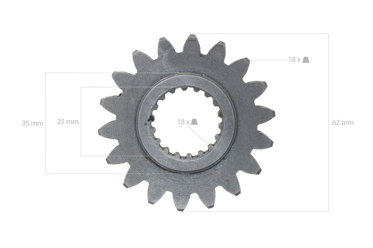 Piñón de la toma de fuerza Kubota B7001