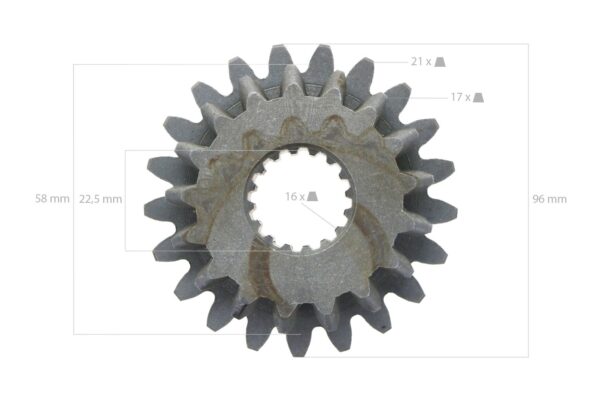 Pinon 21TX17T 16 splines