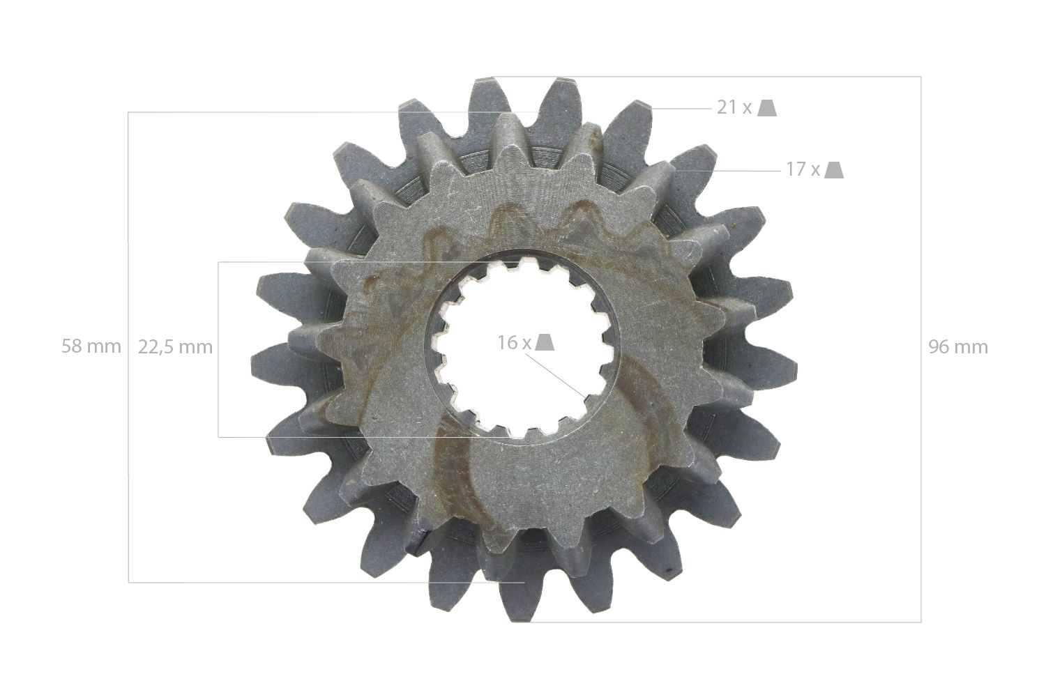 Pinon 21TX17T 16 splines