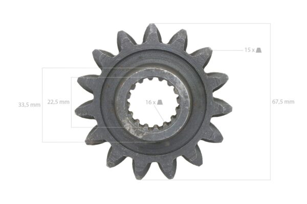 Pinon Kubota B1200, B1400, B1402, B40 15TX16T