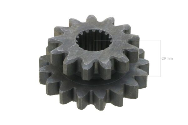 Pinon 13TX17T 16 Splines Engranaje Eje trasero Kubota B1200, B1400 - Imagen 2