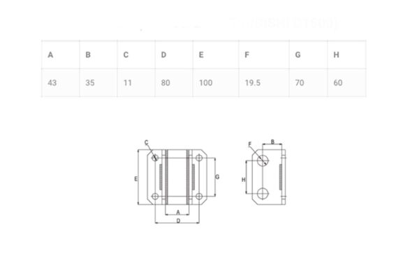 Soporte tercer punto Mitsubishi D1500 - Imagen 3