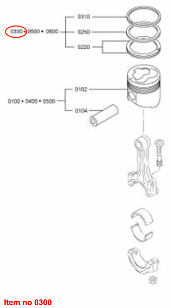 Pistónsegmentos STD 76mm Mitsubishi L2E, L2E2, L3E, L3E2, MVL3E, Captain, Startrac, Etc., - Imagen 2
