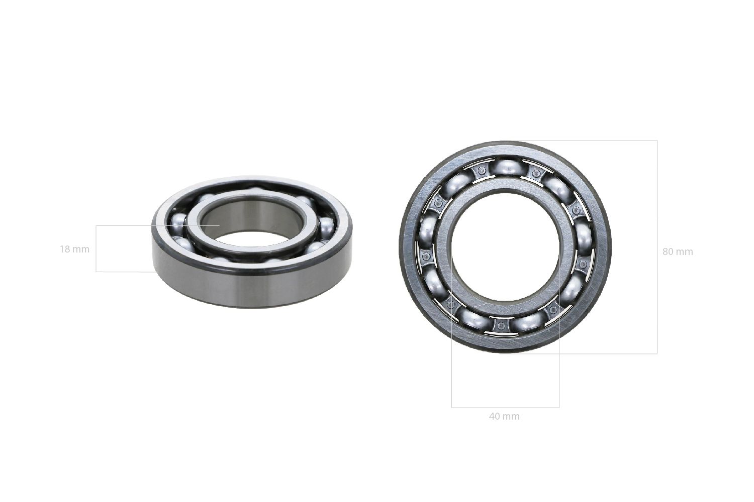 Cojinete 6208, Captain, Startrac, Iseki, Bolens, Kubota, Massey Ferguson, Agco, Challenger, Etc.,