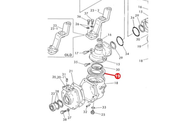 Reten Eje delantero Yanmar YM-serie 4WD, John Deere 650 t/m 1070, - Imagen 5
