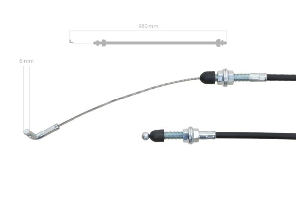 Cable del acelerador (de pie) Iseki TM-Tipos, Cable HST TH-Tipos Massey Ferguson, - Imagen 2