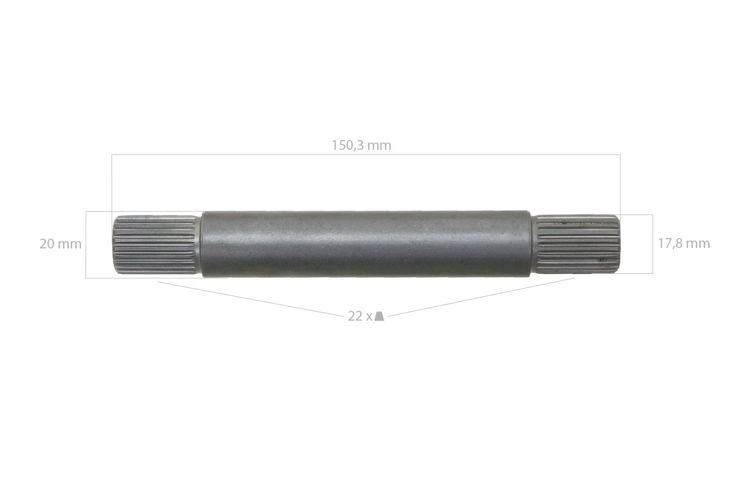 Iseki Eje de accionamiento final TM3160, TM215, TM217, TM223