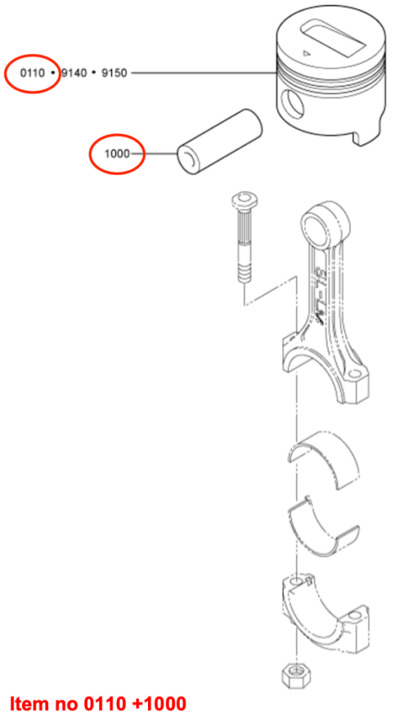 Pistón Inyección Indirecta Mitsubishi MVS3L, MVS3L2, S3L, S3L2, S4L, S4L2, Captain, Startrac, Etc., - Imagen 3