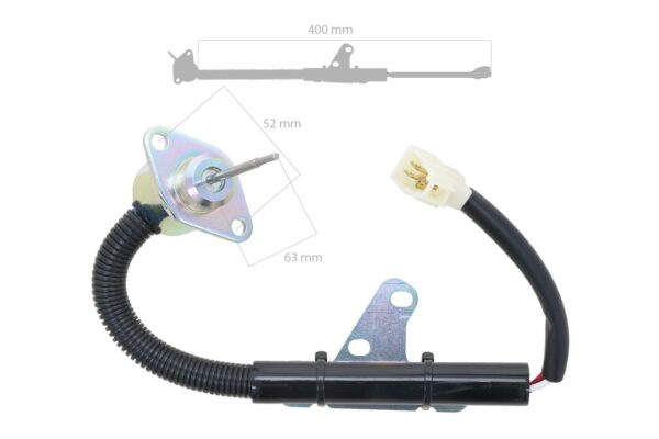 Detener el solenoide Kubota KX018-4, KX41-3, U15, U17 - Imagen 2