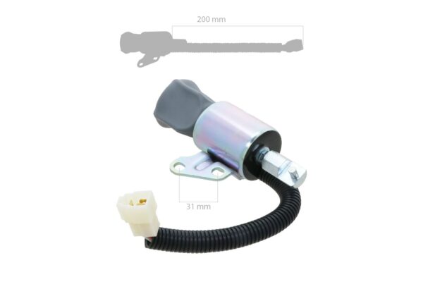 Kubota Detener el solenoide D722, D902, Z482 - Imagen 2