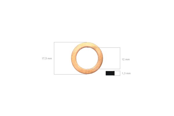 Anillo de junta inyector Mitsubishi, MVS3L, MVS3L2, S3L, S3L2, S4L, S4L2, Captain, Startrac, Etc., - Imagen 2