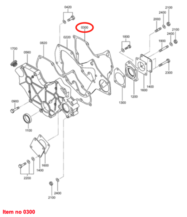 Junta de placa frontal Mitsubishi, S3L, S3L2, S4L, S4L2, Captain, Startrac, Etc., - Imagen 2