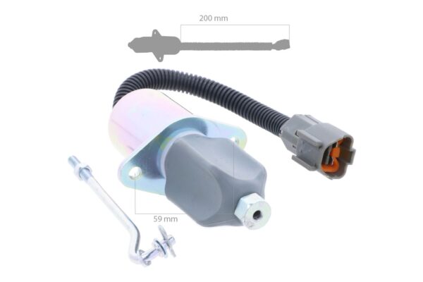 Detener el solenoide Mitsubishi S4S, S6S, S4Q 12V - Imagen 2