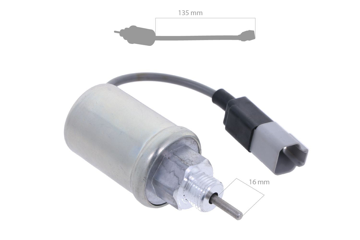 Detener el solenoide Mitsubishi S3L3, S3L3L, S4L3, S4L3L, Shibaura N3LD, N4LDI, Perkins, 404, 403