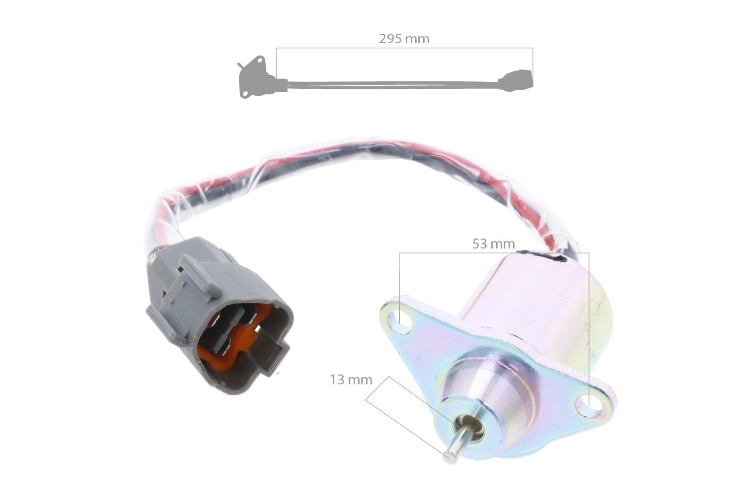 Detener el solenoide Yanmar 3TNE88, 3TNV70, 3TN76, 3TNV82, 3TNV88, John Deere, 4200, 4300, 4400, 4500, 4600, 4700, Komatsu, Hyundai