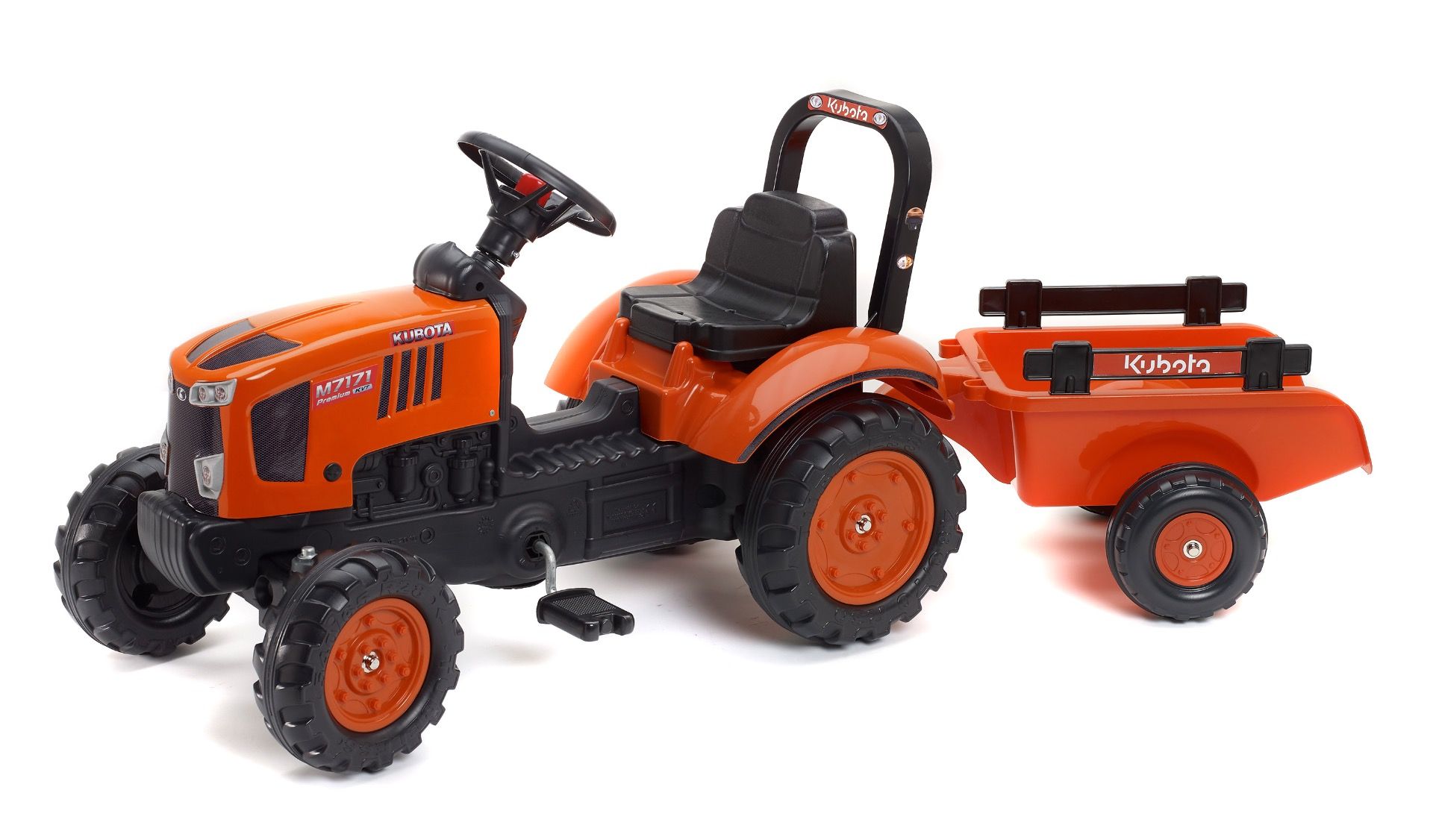 Kubota M7171 Tractor de pedales con remolque 2 a 5 años