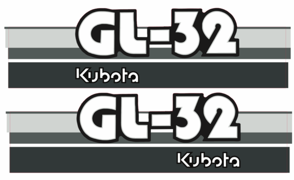 Adhesivos capo conjunto Kubota GL32