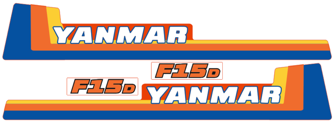 Adhesivos capo conjunto Yanmar F15