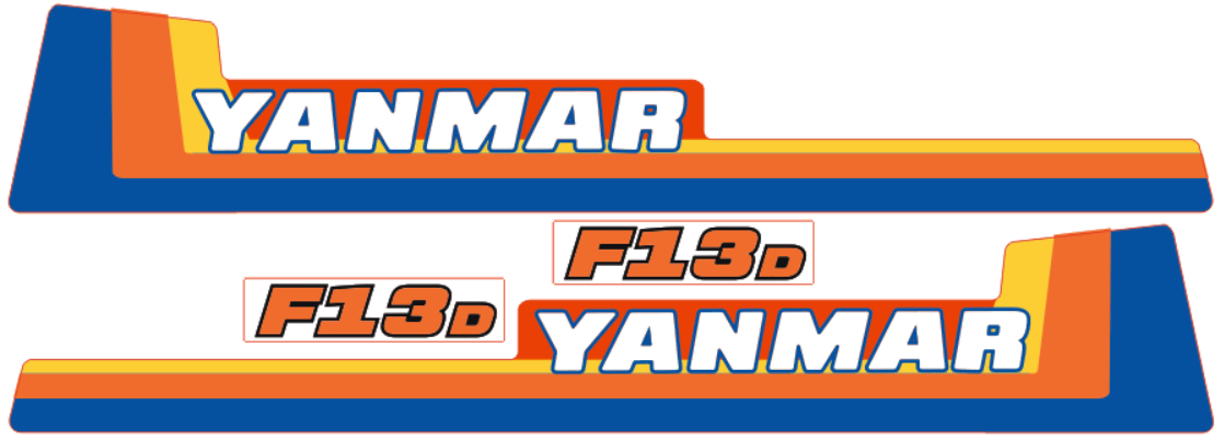 Adhesivos capo conjunto Yanmar F13