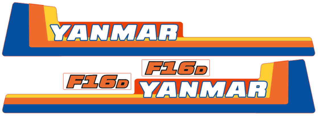 Adhesivos capo conjunto Yanmar F16